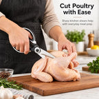 Heavy Duty Kitchen Scissors, Stainless Steel Multipurpose Kitchen Shears with Can Opener and Fish Scaler, Sharp Poultry Shears and Food Scissors for Meat, Chicken, Fish, Seafood, Vegetables and Herbs