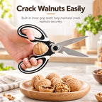 Heavy Duty Kitchen Scissors, Stainless Steel Multipurpose Kitchen Shears with Can Opener and Fish Scaler, Sharp Poultry Shears and Food Scissors for Meat, Chicken, Fish, Seafood, Vegetables and Herbs