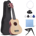 Gugxiom 21 Inch Ukulele Beginner Kit, Christmas Birthday Holiday Gift（Wood）
