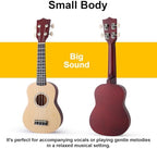 Gugxiom 21 Inch Ukulele Beginner Kit, Christmas Birthday Holiday Gift（Wood）
