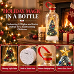 Christmas Tree Message in a Bottle,Recordable Glass Voice Keepsake Ornament