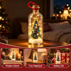 Christmas Tree Message in a Bottle,Recordable Glass Voice Keepsake Ornament