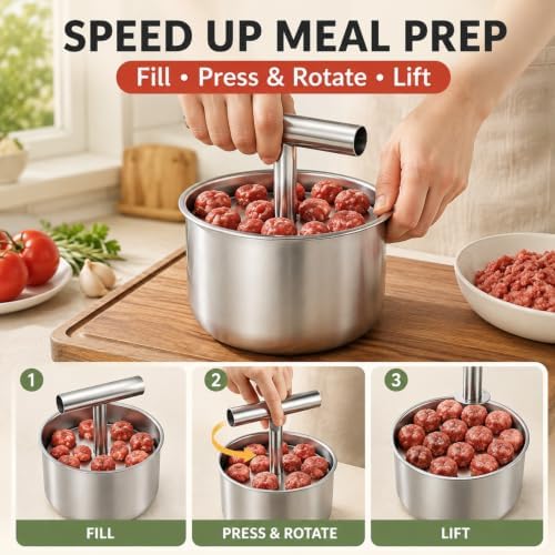 Stainless Steel Meatball Maker Press Tool