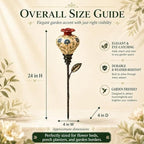 Rustproof Vintage Ceramic Hummingbird Feeder Garden Stake