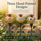 Rustproof Vintage Ceramic Hummingbird Feeder Garden Stake