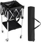 Portable Pickleball Baseball Hopper Basket Foldable Tennis &