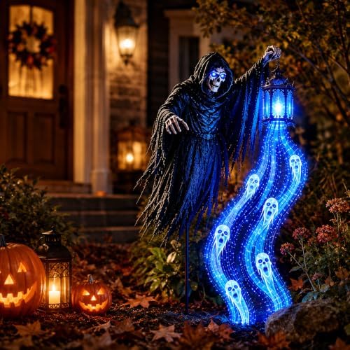 Halloween Soul Harvester Animated Garden Light Outdoor Halloween Decoration