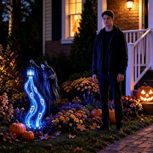 Halloween Soul Harvester Animated Garden Light Outdoor Halloween Decoration