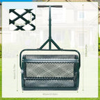 Generic 23.6 Inch Compost Spreader Heavy Duty Iron Mesh Basket for Lawn