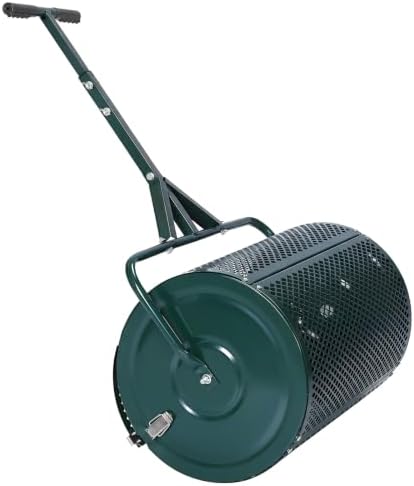 Generic 23.6 Inch Compost Spreader Heavy Duty Iron Mesh Basket for Lawn
