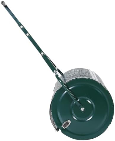 Generic 23.6 Inch Compost Spreader Heavy Duty Iron Mesh Basket for Lawn