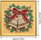 DIY Christmas Pearl Diamond Painting Art Kit with Frame & Light, Christmas Pearl Beads Art Craft for Adults Beginners, Gemstone Diamond Dots Beads Painting for Home Wall Decor (Santa, 12in)