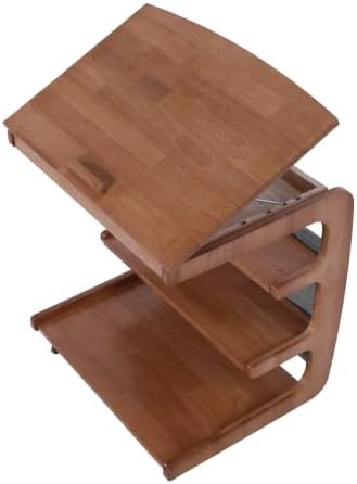 C-Shaped End Table with Wheels Movable 360° TV Tray