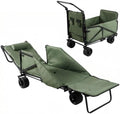 2-in-1 Foldable Wagon Cart, 440Lbs Capacity