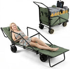 2-in-1 Foldable Wagon Cart, 440Lbs Capacity