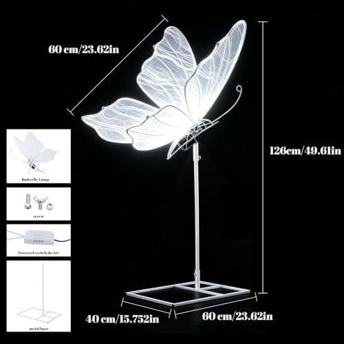 Creative Butterfly Ceiling Lights Decoration Adjustable Height for