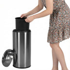 16 Gallon Stainless Steel Garbage Can with Detachable Lid