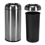 16 Gallon Stainless Steel Garbage Can with Detachable Lid