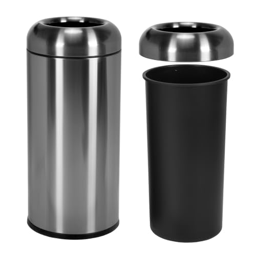 16 Gallon Stainless Steel Garbage Can with Detachable Lid