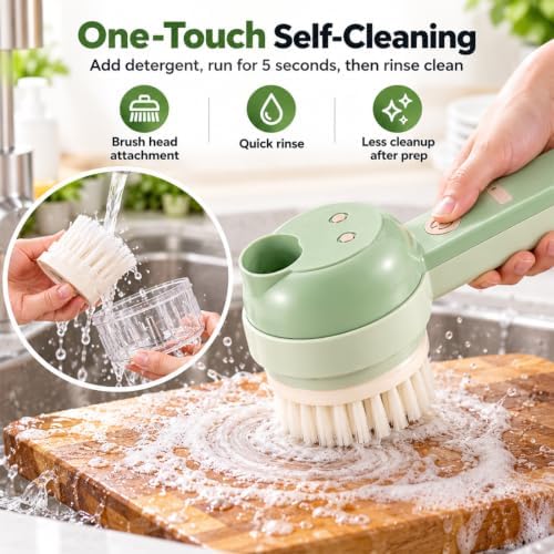4 in 1 Handheld Electric Vegetable Cutter, Multi Blade Vegetable Chopper