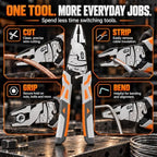 9" Ratchet Self-Locking Wire Cutter, Heavy-Duty Ratchet Lineman's Pliers