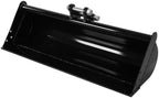 Generic Plain Mud Bucket Grading Attachment with Pins for Mini Excavators
