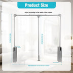 Generic 2 Pack Soft-Close Wardrobe Lift Rail Organizer Adjustable Width