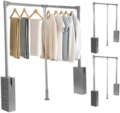 Generic 2 Pack Soft-Close Wardrobe Lift Rail Organizer Adjustable Width