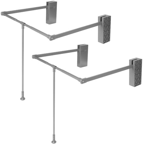 Generic 2 Pack Soft-Close Wardrobe Lift Rail Organizer Adjustable Width