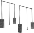 Generic 2 Pack Soft-Close Wardrobe Lift Rail Organizer Adjustable Width
