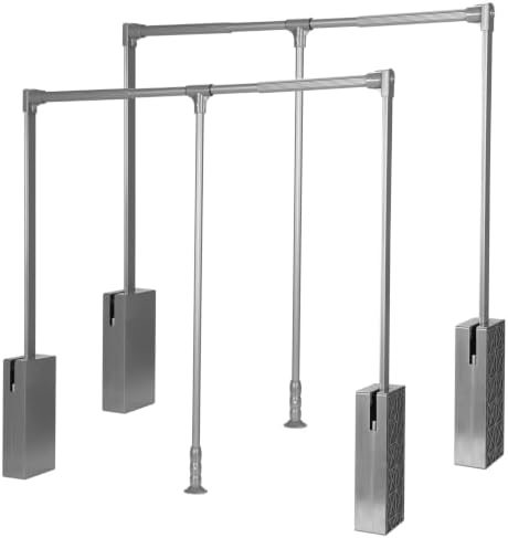 Generic 2 Pack Soft-Close Wardrobe Lift Rail Organizer Adjustable Width