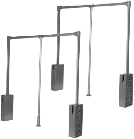 Generic 2 Pack Soft-Close Wardrobe Lift Rail Organizer Adjustable Width