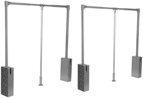 Generic 2 Pack Soft-Close Wardrobe Lift Rail Organizer Adjustable Width