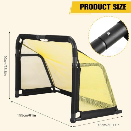 Generic Portable Foldable Soccer Goals Aluminum Freestanding Pop Up Nets