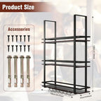 3 Tier Wall Mounted Liquor Bottles Floating Shelves Display Rack