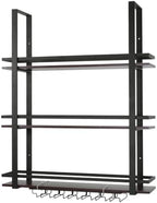 3 Tier Wall Mounted Liquor Bottles Floating Shelves Display Rack