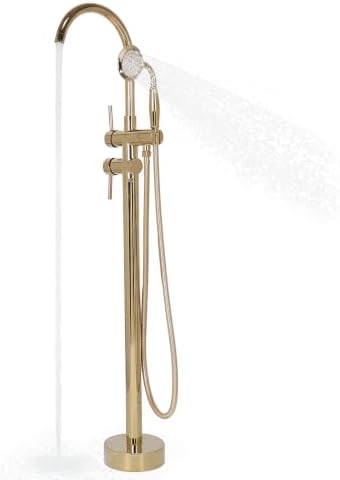 Generic High Flow Freestanding Tub Filler with Hand Sprayer