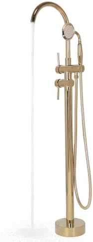 Generic High Flow Freestanding Tub Filler with Hand Sprayer