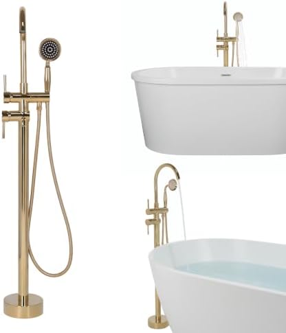 Generic High Flow Freestanding Tub Filler with Hand Sprayer