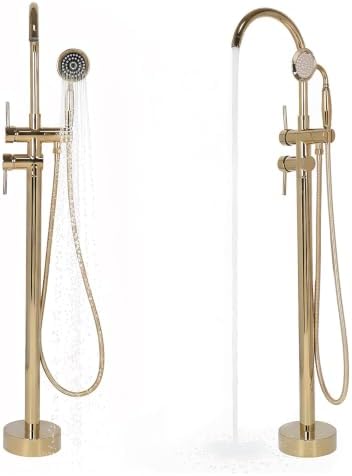 Generic High Flow Freestanding Tub Filler with Hand Sprayer