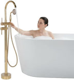 Generic High Flow Freestanding Tub Filler with Hand Sprayer