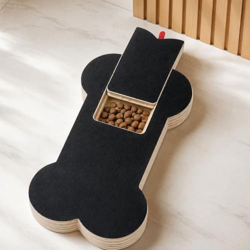 Wooden Dog Nail Scratch Board with Treat Box