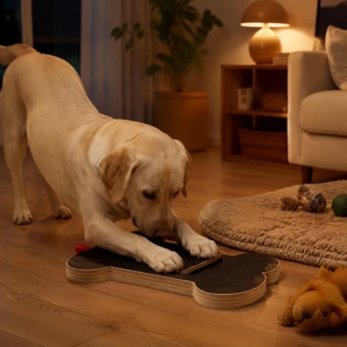 Wooden Dog Nail Scratch Board with Treat Box