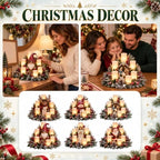 Christmas Lighted Centerpiece with Flameless Candle Glow (Snowman)