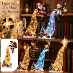 Christmas Shelf-Edge Lighted Scene Decor, Resin Reindeer Shelf Sitter
