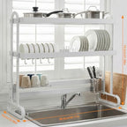 Stainless Steel Dish Drainer with Utensil Holder