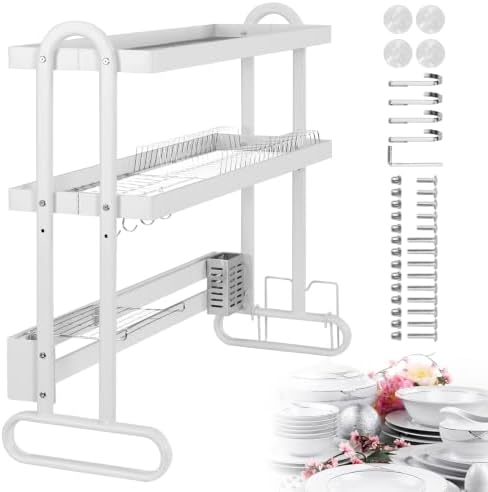 Stainless Steel Dish Drainer with Utensil Holder