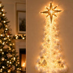 24'' Christmas Magic Trail Wall Light, Santa Sleigh Reindeer Wall Lights F