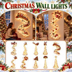 24'' Christmas Magic Trail Wall Light, Santa Sleigh Reindeer Wall Lights F