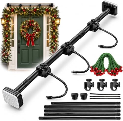 Garland Hanger for Front Door, Adjustable No Hardware Garland Hanger